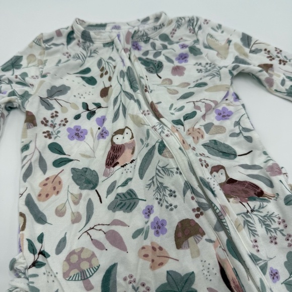 Angel Dear Baby 2 Way Zipper Ruffle Back Footie Woodland Animals 6-9 mo 1 Piece - Picture 2 of 10